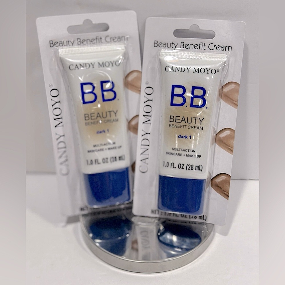 Candy Moyo Beauty Benefit B.B. Cream Foundation Dark 1 - Lot Of (2)1.0 FL OZ